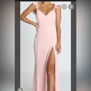 Showpo Blush Ruffle Strap More Tgan This Dress